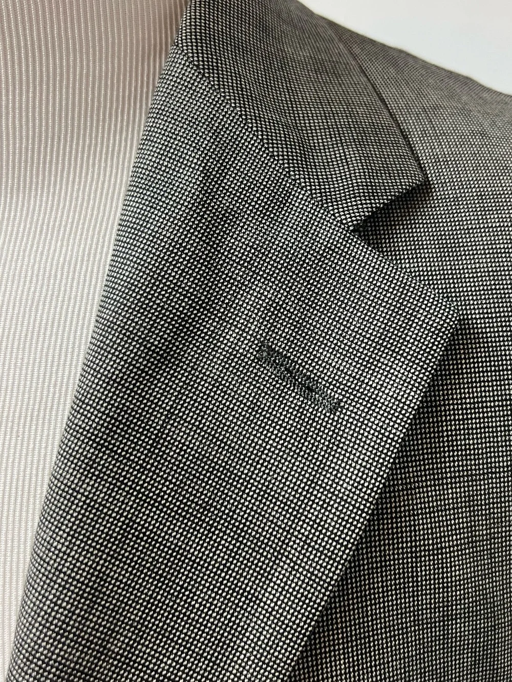 Hickey Freeman Men's 42R Gray Wool 2-Button Blazer Suit Jacket